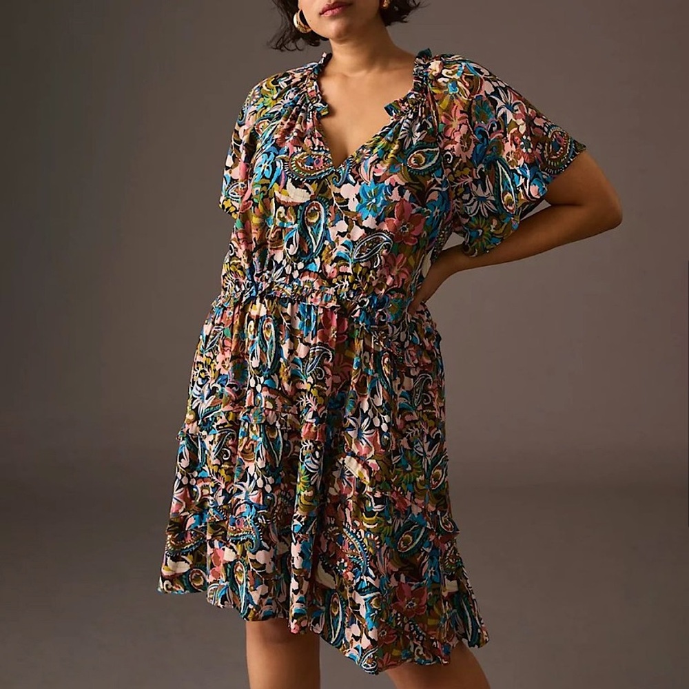 Anthropologie Robin Tiered Dress in size 1X